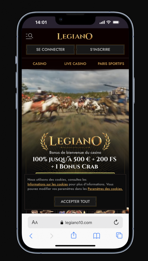legiano casino application